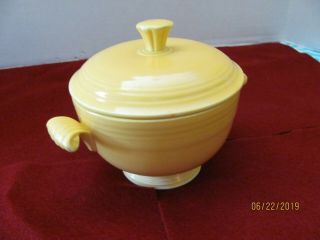 Rare Vintage Fiesta Yellow Covered Onion Soup Bowl Lid Fiesta Ware