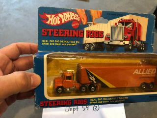 Vintage Hot Wheels Steering Rigs ALLIED MOVERS Truck NISB 2