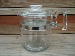 Vintage Pyrex Flameware 9 Cup Glass Percolator Coffee Pot 7759 - B Complete Euc