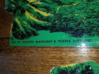 Vtg 1971 Astrology Black Light Poster Horoscope Age of Aquarius Large 3