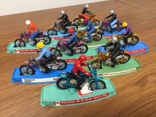 Vintage Polistil Motocross Motorcycle Model Assortment Mx Britains Made In Italy