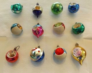 Antique/Vintage 3 Boxes of 12 Assorted Indents Polish Glass Christmas Ornaments 7