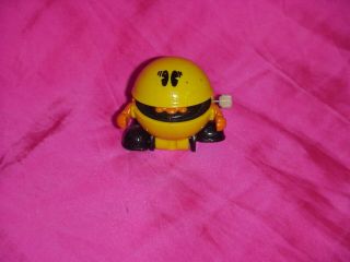 Vintage 1982 Tomy Pac - Man Ghost In Mouth Wind - Up Figure Video Game Toy