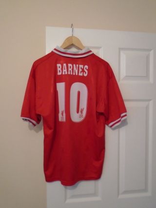 Liverpool Fc Reebok Vintage 1996 - 98 Carlsberg Barnes 10 Home Shirt Rare Vgc L