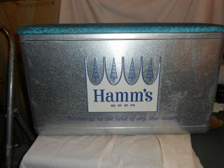 VINTAGE HAMM ' S BEER ALUMINUM COOLER 22 X 13 X 13 