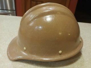 Vtg Brown Tan BULLARD 502 FIBERGLASS Hard Boiled IRONWORKER 7