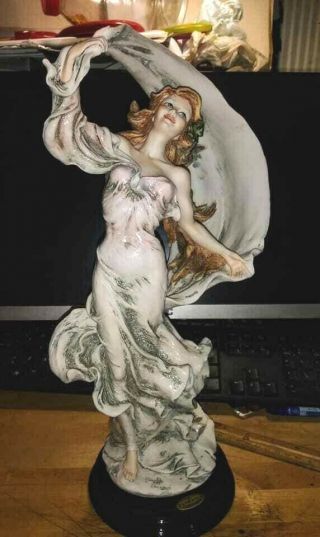 Vintage Guiseppe Armani Porcelain Figurine,  " Autumm Breeze ",  1998.