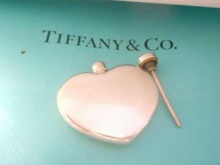 Authentic Tiffany & Co Sterling Silver Perfume Heart Bottle/flask,  Orig Owner