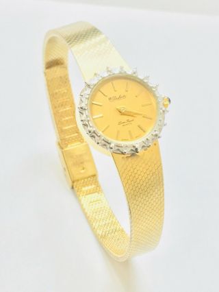 Vintage Dufonte By Lucien Piccard Womens Diamond Quartz Wrist Watch (10517m)