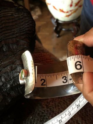 VINTAGE TABRA STERLING CUFF WITH BOULDER OPAL LABRADORIDITE AND ?CHRYSOPHASE 5