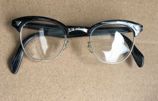 Vtg Ao American Optical Gray Rx Eyeglasses Frame 1/10 12k Gf
