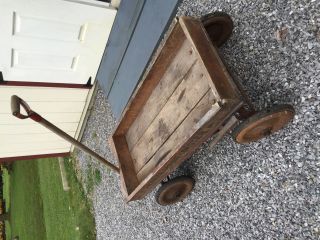 Vintage Wooden SHERWOOD SPRING RACER COASTER WAGON - from 1920 ' s - Great Find 2
