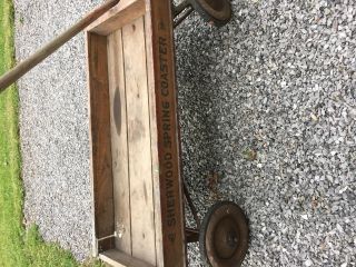 Vintage Wooden SHERWOOD SPRING RACER COASTER WAGON - from 1920 ' s - Great Find 3