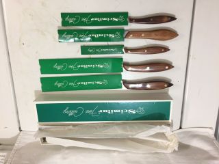Fine Cutlery Professional Vintage Scimitar Knife Set With Case Still