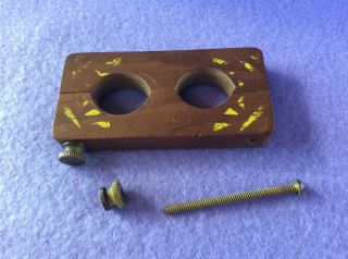 Magic Trick.  Thayer 1930 ' s Vintage Wood Thumbcuffs 3
