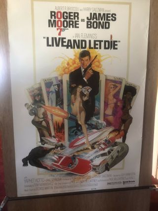 Live And Let Die 1973 Subway Movie Poster 73 - 35 James Bond Excelnt (m)