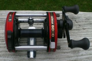 Vintage Abu Garcia Ambassadeur 6000 Red Bait Casting Reel