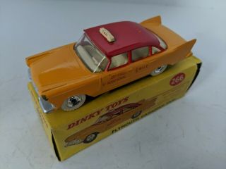 Dinky Toys 265 Plymouth Taxi,  with 266 Canadian Taxi Box Vintage 3
