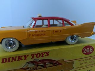 Dinky Toys 265 Plymouth Taxi,  with 266 Canadian Taxi Box Vintage 4