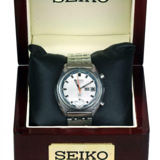 Seiko 6139 - 8030 Chronograph Automatic 38mm Steel Vintage Wrist Watch For Men