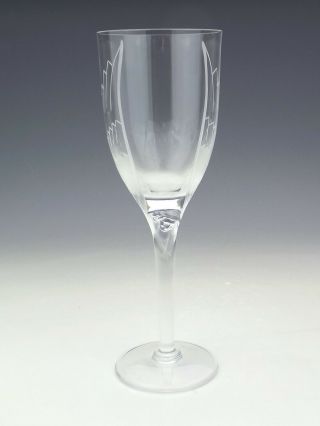 Vintage Lalique Glass - Angels Design Clear & Frosted Wine Glass - Lovely