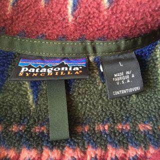 Vintage Patagonia Synchilla Fleece Jacket Pattern Tribal Aztec Made In Usa Large 5
