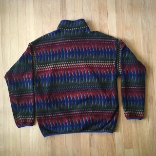 Vintage Patagonia Synchilla Fleece Jacket Pattern Tribal Aztec Made In Usa Large 6