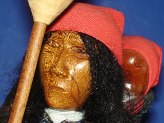 Signed Richard & Berdina Crowe Wood Ka - No - Na Woman Doll Cherokee Native American