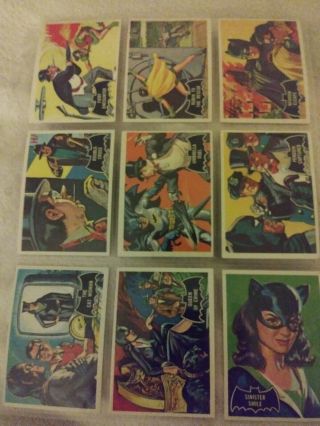 FULL SET: 55 Vintage 1966 BATMAN Collector Cards - Black Bat 3
