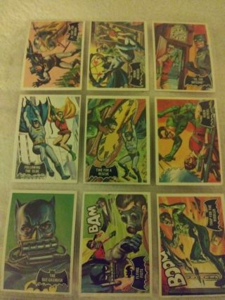 FULL SET: 55 Vintage 1966 BATMAN Collector Cards - Black Bat 5