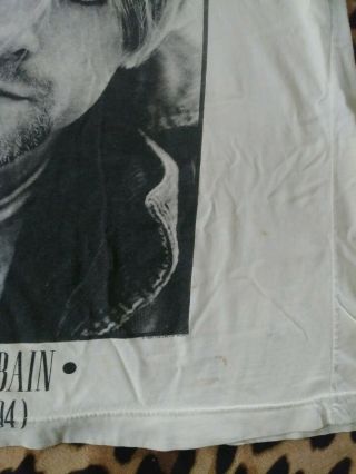 Rare Vintage 1994 Kurt Cobain Nirvana Memorial shirt 90s grunge tour concert 6