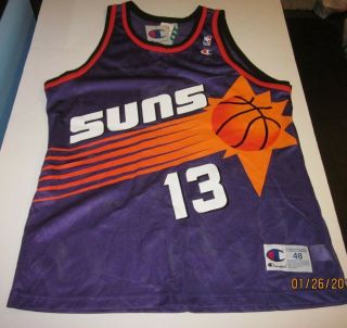 Vintage Phoenix Suns Luc Longley Champion Jersey Size 48 With Tags Very Rare