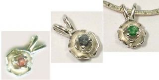 Antique 19thc Natural Handcrafted Russian Alexandrite Rose Sterling Pendant