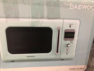 Microwave Oven Retro Vintage Kitchen Cooking 0.  7 Cu 700W Daewoo Green 5