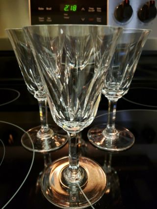 Vintage Rare Set Of 5 St Louis Cerdagne Burgundy Wine Claret Glass 6 3/8 "