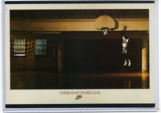 Nike Michael Jordan Poster Card There Is No Finish Line Vintage Ad Oddball