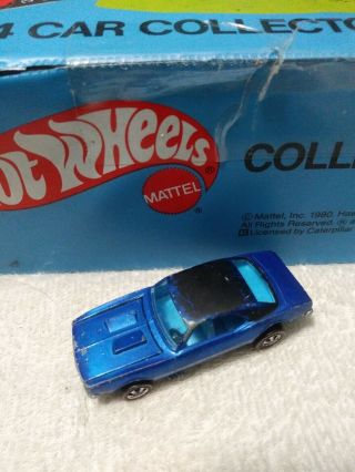 Vintage Hot Wheels Redline Custom Camaro Dressed In Blue & Black.