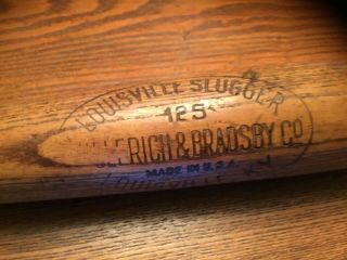Vintage Louisville Slugger 125 Oil Tempered Bat 2