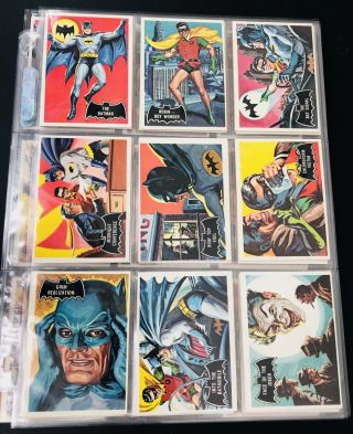 1966 Topps Vintage Batman Black Bat Complete Set (1 - 55) Total Cards