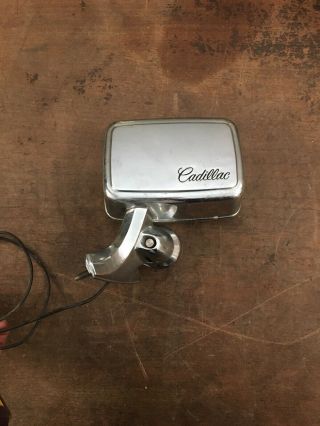 Vintage 1971 - 78 Cadillac Driver Side Remote Mirror W/ Thermometer Gauge