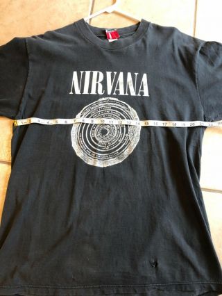 Nirvana Kurt Cobain T - shirt Bleach Vintage 90s Tee Shirt Black XL Rare 2