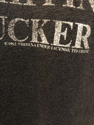 Nirvana Kurt Cobain T - shirt Bleach Vintage 90s Tee Shirt Black XL Rare 5