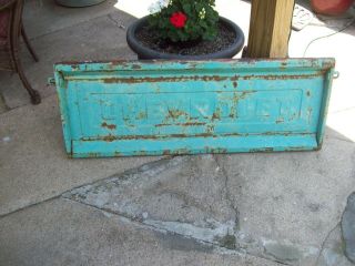 Vintage 55 - 59 1957 Chevy Truck Stepside Tailgate Green Paint Patina