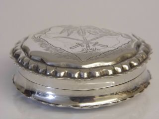 AN EXQUISITE VINTAGE DUTCH SOLID SILVER HINGED TOP SNUFF TOBACCO BOX 3