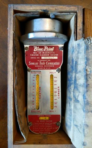 Vintage Snap - On Blue - Point Caster Camber Gauge - Magnetic Tool