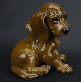 Vintage Rosenthal Porcelain Dachshund Puppy Dog Figurine Kunstabteilung