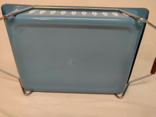 Vintage Cathrineholm BLUE LOTUS Enamel LASAGNA PAN with Holder cond.  9x13 