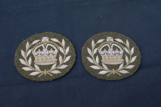 Ww2 Canadian Army Warrant Officer 2nd Class Patch Set