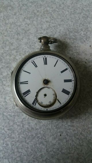 Antique Sterling Silver Pocket Watch - Pair Cased - John Bell Cupar - 1874