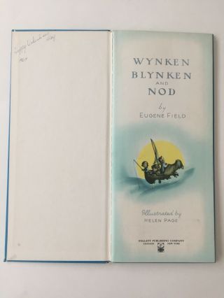 Tall Vintage Wynken Blynken and Nod by Eugene Field & Helen Page 1956 Rare 2